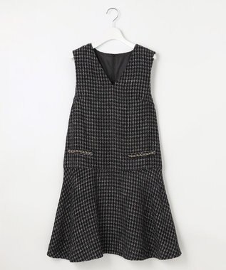 Feroux ツイードジャンパースカート ブラック系