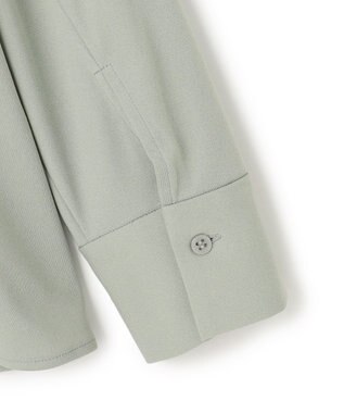 ICB 【洗える】イージージョーゼット バンドカラーカットソー スモークグレー系