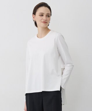 ICB L シフォンプリーツコンビ カットソー