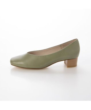 ing <ing>【WEB限定】【レイン対応】スクエアトゥVカットパンプス グリーン