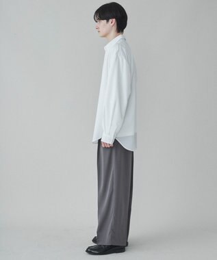 WEGO 【ユニセックス着用ITEM/SMLサイズ展開/冷房対策/紫外線対策】シアーBIGシャツ ホワイト