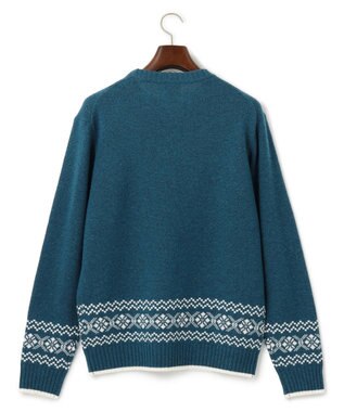 J.PRESS MEN 【WEB限定】フェアアイル クルーネックニット グリーン系