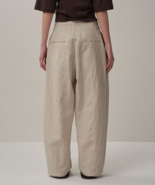 ATON CRISPY LINEN | イージーパンツ BEIGE