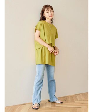 AMERICAN HOLIC レイヤードフレンチスリーブカットチュニック Mustard