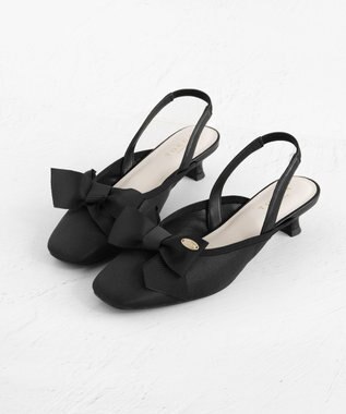 TOCCA NUANCE RIBBON BACKSTRAP SANDALS サンダル ブラック系