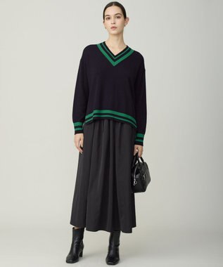 ICB エステルメモリータフタ キャザースカート ブラック