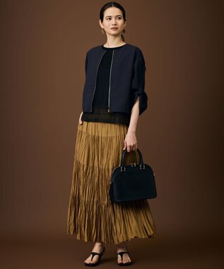 自由区 【SHIHOさん着用・昨年ご好評！最新デザイン】ハンドワッシャー スカート サンタンブラウン