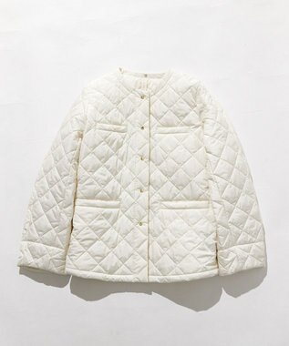 組曲 【洗える・中綿】2WAYキルト コート パールホワイト系
