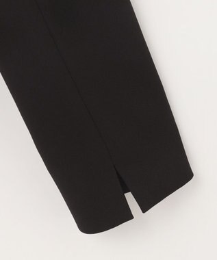 自由区 FORMAL 【ウォッシャブル対応】ドビーボーダーリボン ジャケット+ワンピース ブラック系