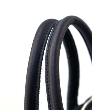 FOLNA RD ソフトレザーブガッティボストンバッグ ブラック