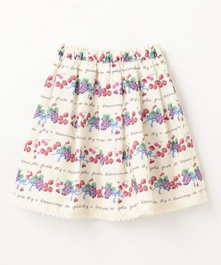 ANY KIDS 総柄フルーツ スカート エクリュ
