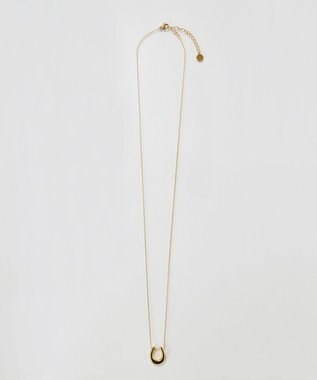 Phoebe 〈金属アレルギー対応〉メタリックホースシューネックレス　ゴールド　ステンレス/馬蹄/蹄鉄/ラッキーモチーフ/ギフト/プレゼント/大ぶり ゴールド