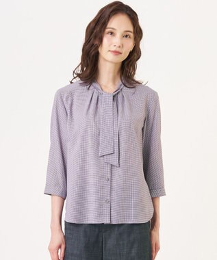 J.PRESS LADIES S 【シーンレスに活躍】ウォッシャブルキュプラツイル ボウタイ ブラウス