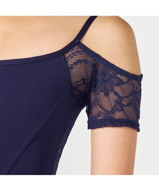 Chacott 【MADOKA SUGAI】オフショルダーレオタード ブラックベリー