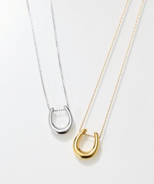 Phoebe 〈金属アレルギー対応〉メタリックホースシューネックレス　ゴールド　ステンレス/馬蹄/蹄鉄/ラッキーモチーフ/ギフト/プレゼント/大ぶり ゴールド