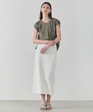 BEIGE， ZEOLITE / バックツイスト コンビトップス Taupe