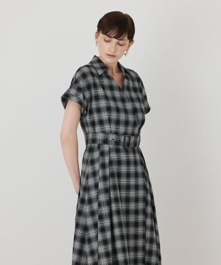 GRACE CONTINENTAL ラップフレアワンピース ブラック