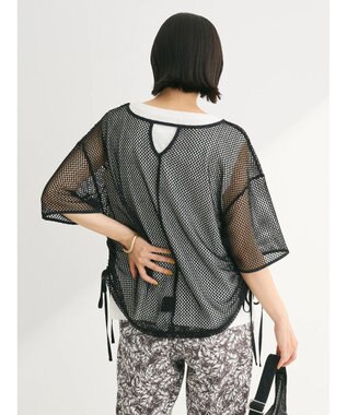 Green Parks ＳＥＴ２点　メッシュ＋ノースリーブロゴプルオーバー Black