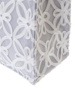 Maison de FLEUR チュールフラワーフリルスクエアトートバッグ Grayish Blue