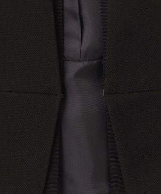 自由区 FORMAL 【ウォッシャブル対応】ドビーボーダーリボン ジャケット+ワンピース ブラック系