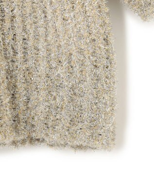 BEIGE， 【洗える・Precious 4月号掲載】TRITOMA / ラメクルーネック半袖ニット Gold
