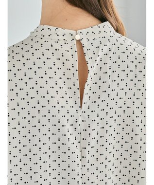 Te chichi パターンアソート5分袖ボウタイブラウス ベージュ