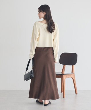 earth music&ecology ダブルジップロゴニットプルオーバー Ivory