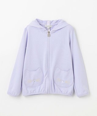 ANY KIDS サラサラ UVカット パーカー サックスブルー