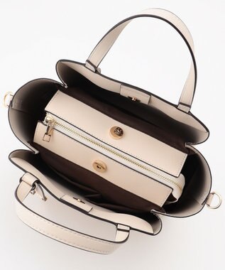 LA BAGAGERIE 【MONICA】ボウタイリボンハンドバッグ アイボリー