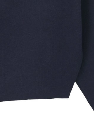 earth music&ecology ダブルジップロゴニットプルオーバー Navy