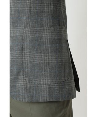 DAKS グレンチェックカーキジャケット グレー