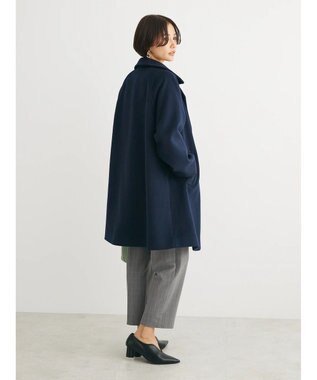 Green Parks ビーバー調テーラードカラーコート Navy