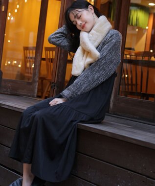 Tiaclasse フェイクファーティペット アイボリー