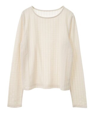 earth music&ecology ぽこぽこプルオーバー Ivory