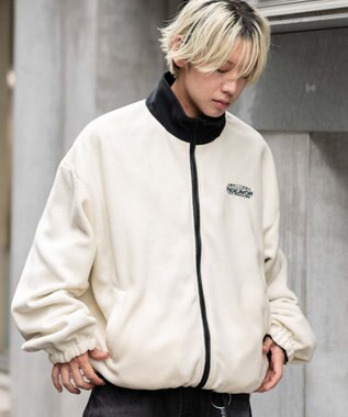 WEGO 【ユニセックス着用ITEM/リバーシブル/2WAY】リバーシブルフリースブルゾン ブラックその他