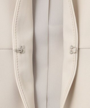 ANY SIS 【セットアップ対応】セレモニーダブルクロス ノーカラー ジャケット ベージュ