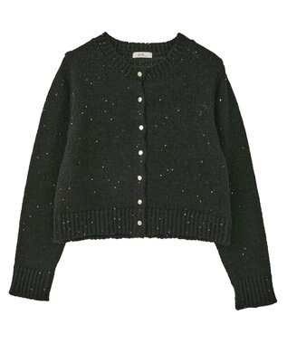 earth music&ecology 【セット2点】SET2点フラワースパンコールカーデ＋ビスチェ Black