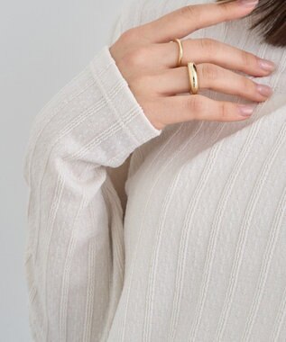 earth music&ecology ぽこぽこプルオーバー Ivory