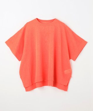 ANY リネンブレンドボクシーニット オレンジ