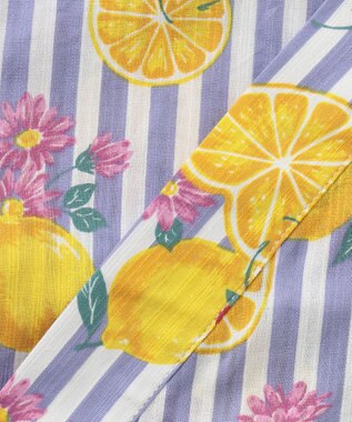 ANY KIDS 3WAY ロング丈 浴衣 セット フルーツ×ストライプ