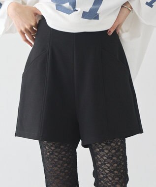 earth music&ecology カットツイルショートパンツ Black