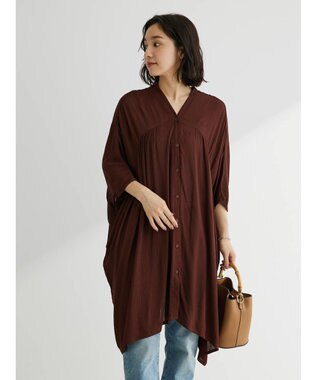 Green Parks Ｉ　レーヨンクレープチュニック Brown