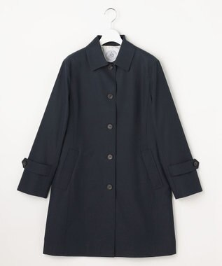 J.PRESS LADIES ドライストレッチ ロング ステンカラー コート ネイビー系