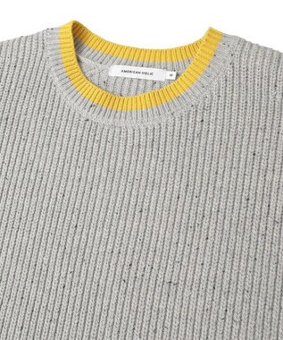 AMERICAN HOLIC 【WEB限定】配色ラインニットプルオーバー Oatmeal