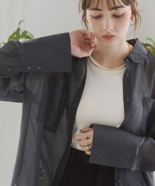 WEGO 【ANGIE VINTAGE】シアーシャツ ブラックその他