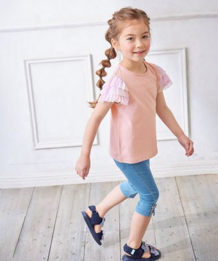 ANY KIDS 接触冷感 レインボーチュール Tシャツ ピンク