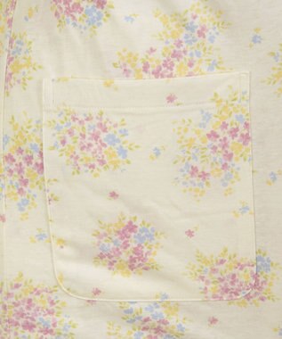 Wing 【数量限定　特別価格】 パジャマ 長袖 長ズボン 綿100% 天竺素材 やわらかな肌ざわり 前開きタイプ 丸首 花柄 EP5911 ウイング／ワコール クリーム