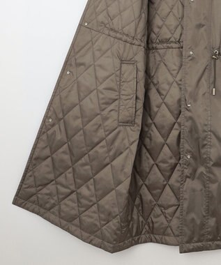 自由区 【洗える/リバーシブル】ブライトキルト リバーシブルコート カーキ系