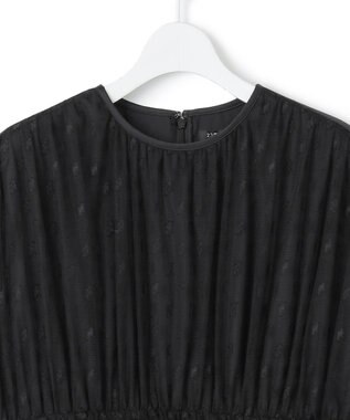 23区 【APPLAUDIR】シャーリングカットチュール ドレス ブラック系