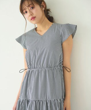 Feroux 【洗える】ドロストデザイン ワンピース ホワイト系1